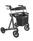 Mobilex Buffalo HD Rollator, anthrazit, SH 55 cm, mit Softrädern, inkl. Rückengurt und Stockhalter