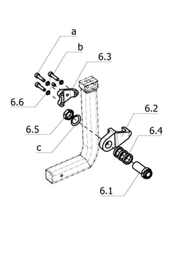 Explosionszeichnung Radsturzadapter – MEYRA Femto X 1.185