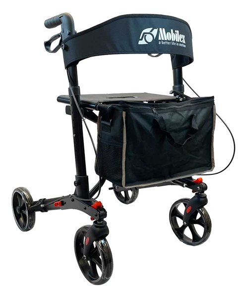 Mobilex Black Panther Compact Rollator, schwarz, SH 55 cm