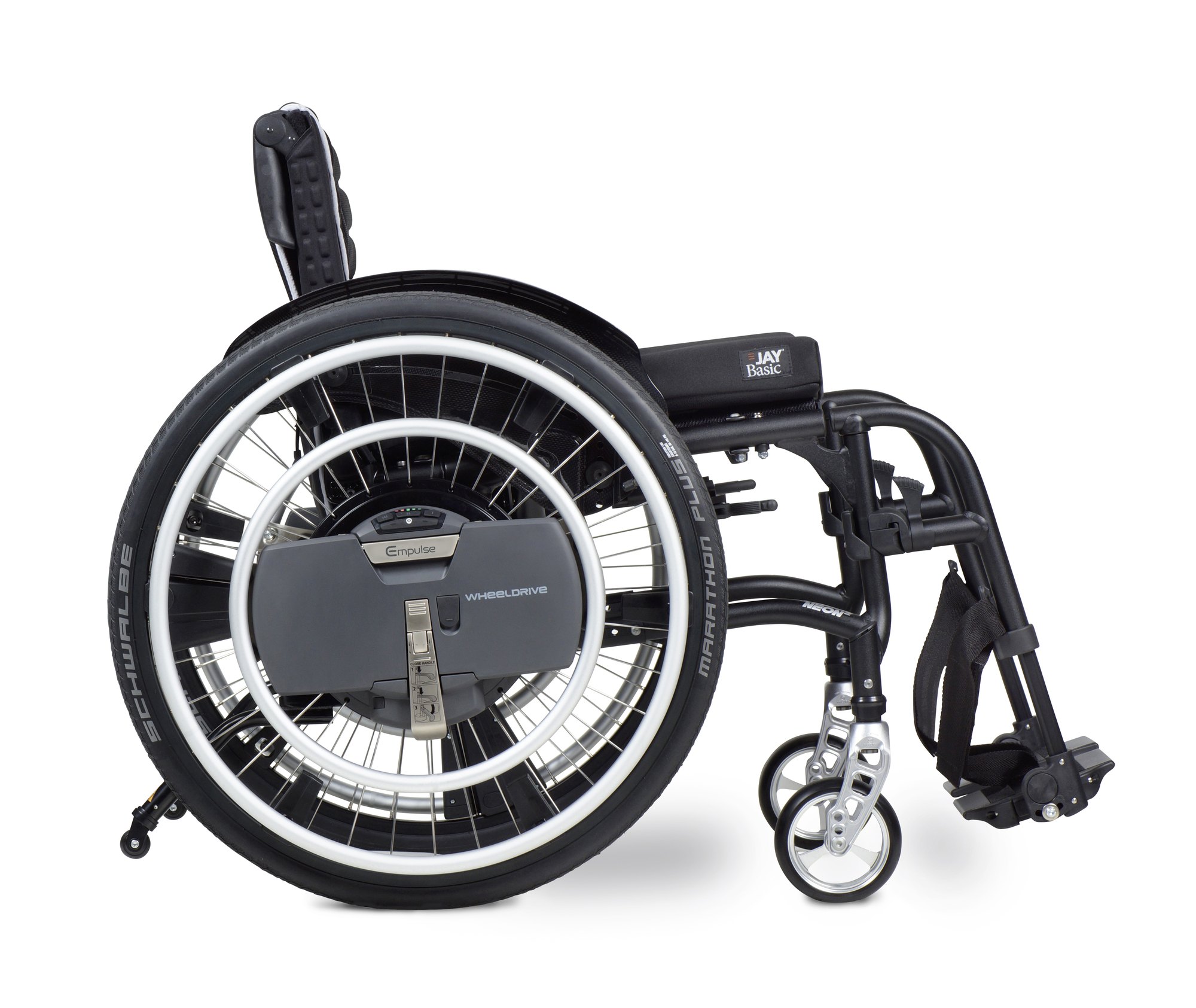 Empulse WheelDrive an einem manuellen Rollstuhl