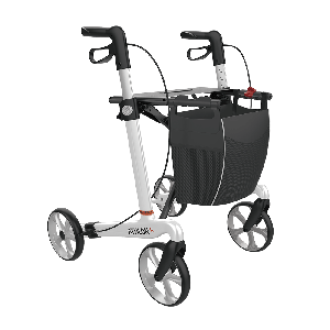Rehasense Athlon SL Rollator, Größe L/62 cm, TPE-Bereifung, Ansicht von vorn rechts