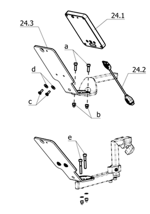 Montagematerial für Bedienmodulhalter (Code 839)