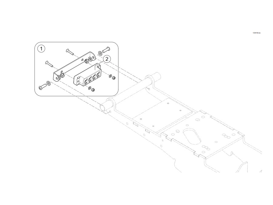 Explosionszeichnung 4-fach Verteilerblock – Invacare Storm4