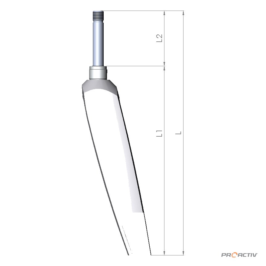 PRO ACTIV Ersatzteil – Lenkradgabel Größe 3 HD L1 190mm +14mm