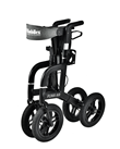 Mobilex Puma Air Rollator, mattschwarz, SH 59 cm, inkl. Rückengurt, Becher- und Stockhalter