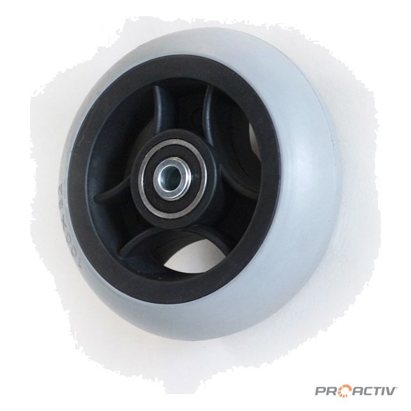PRO ACTIV Ersatzteil – 4" Lenkrad "Standard" Vollgummi grau