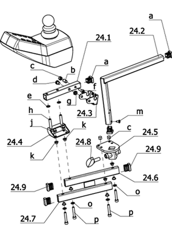 BG-Halter längen-, höhen- und abschwenkbar-verstellbar, CAN-BUS-System (Code 4860-559)