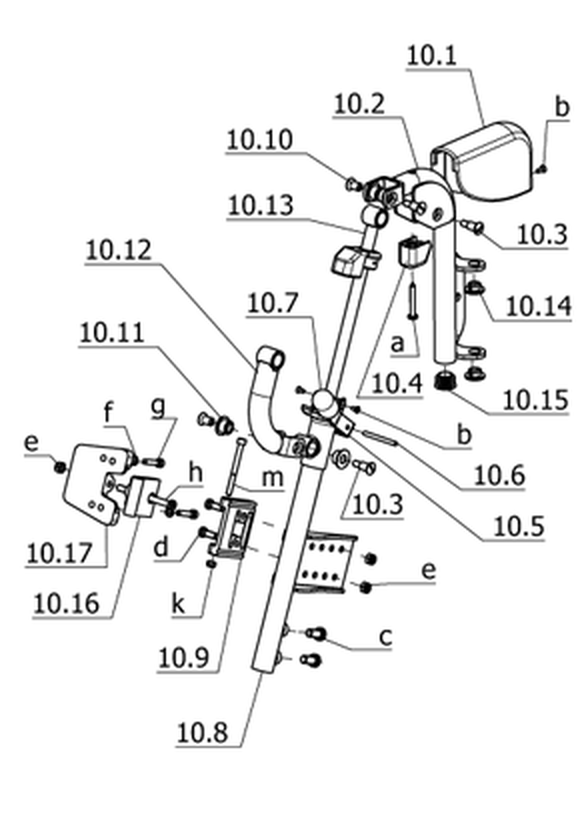 Abnehmbare höhenverstellbare Beinstütze, automatischer Längenausgleich (Code 3068)