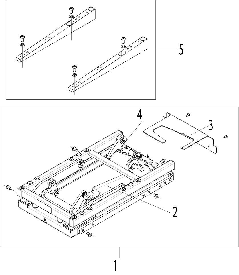 Explosionszeichnung Sitzmodul, Sitzneigung, Sunrise Quickie Q300 M Mini SEDEO LITE
