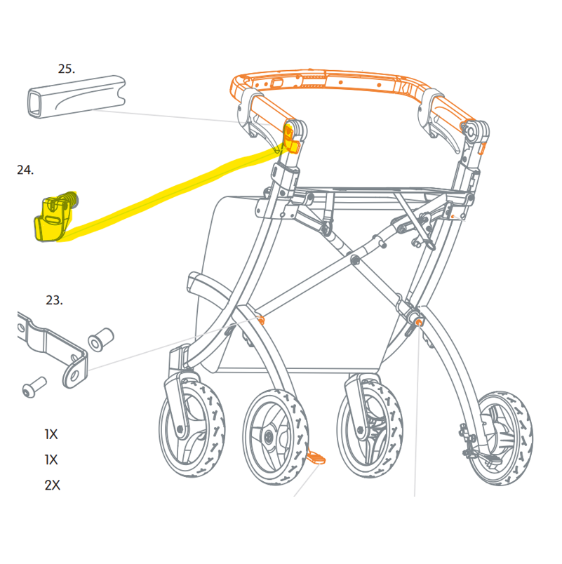 Rollz Verstellhebel Lenker links für Rollz Flex