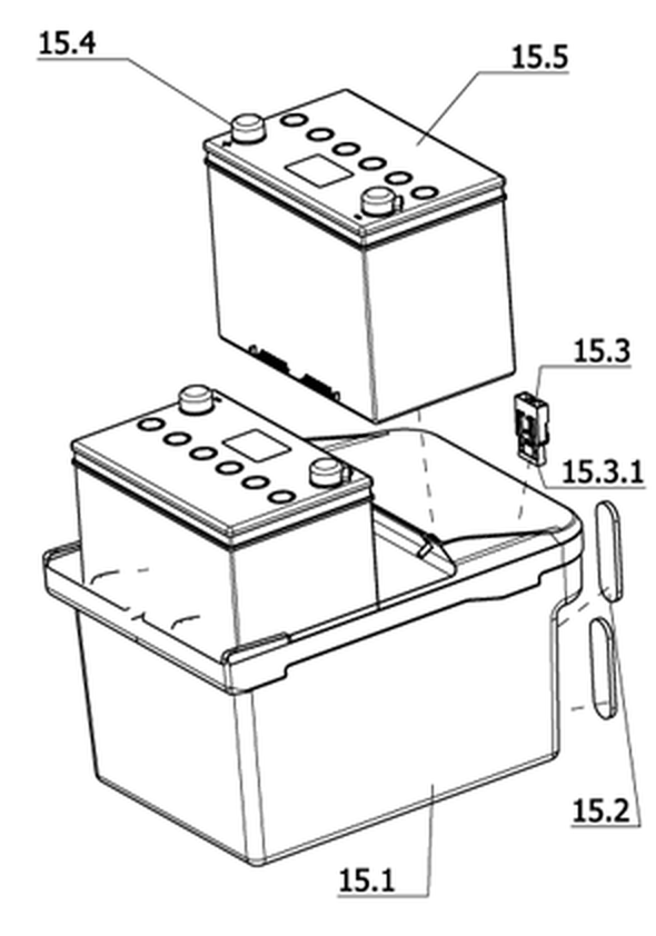 Antriebsbatterien, geschlossen circa 63Ah-5h/73Ah-20h
