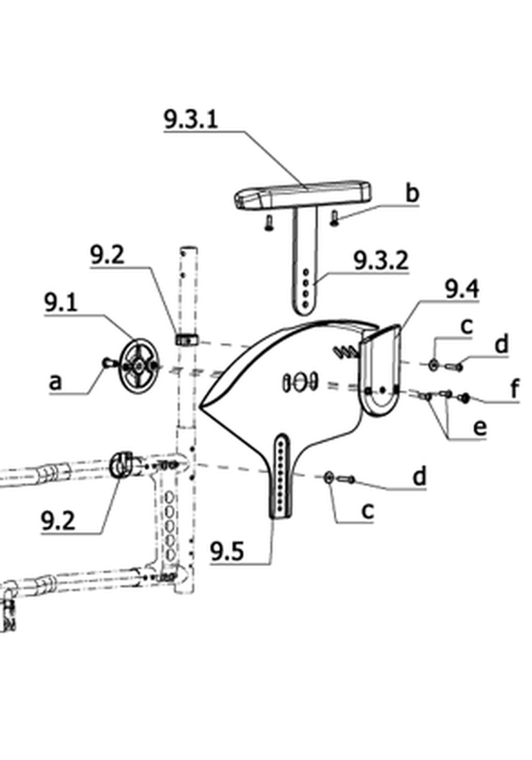 Kleiderschutz mit höhenverst. Armlehne und Carboneinlage (Code 748)