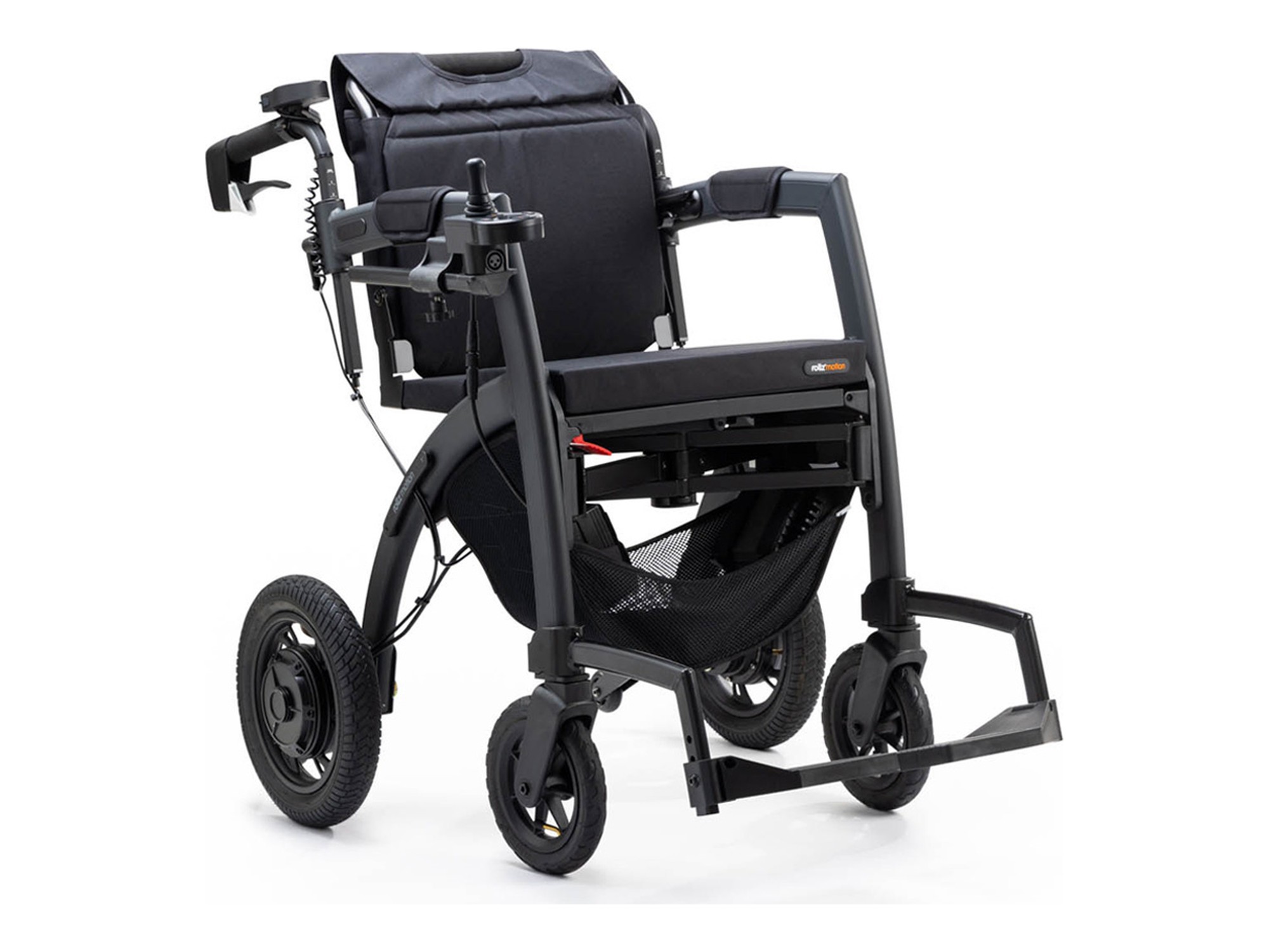 Rollz Motion Electric Rollator, Rollstuhl und E-Rollstuhl – Matt Schwarz