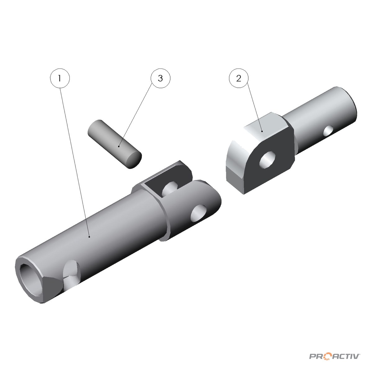 PRO ACTIV Ersatzteil – Rahmeneinsteckgelenk, rechts