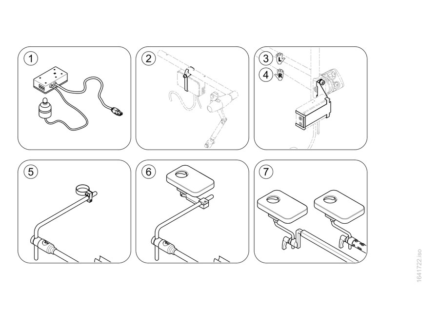 Explosionszeichnung ELEKTRONIK (Micro Extremity Control (ASL130)) – Invacare AVIVA RX