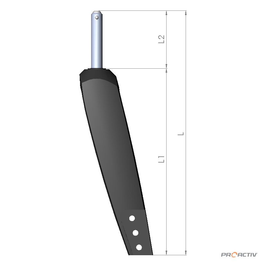 PRO ACTIV Ersatzteil – Lenkradgabel Größe 3 HD L1 190mm