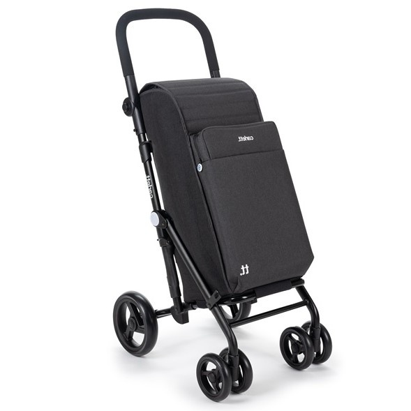 Carlett Lett439 Urban Quad Einkaufstrolley – Schwarz