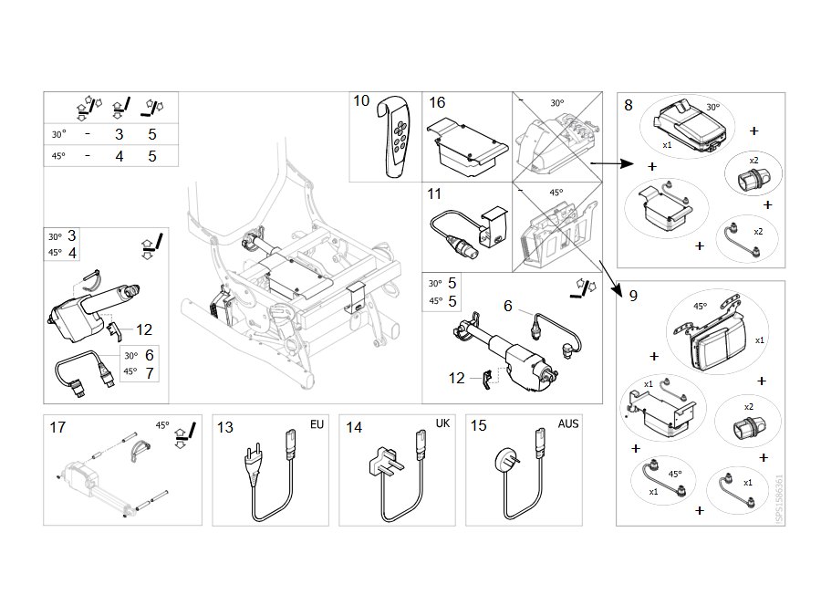 Explosionszeichnung Sitz- und Rückenwinkelverstellung elektrisch => 25-05-2023 – Rea Dahlia