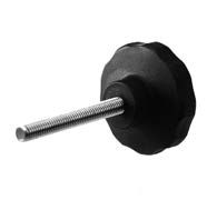 Handrad mit Schraube M 6 x 50 D=40MM DIN 933 8.8 Schwarz