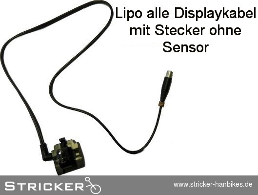 LIPO alle Displaykabel ohne Sensor – Stricker Handbikes, Bestellnummer 631257-0