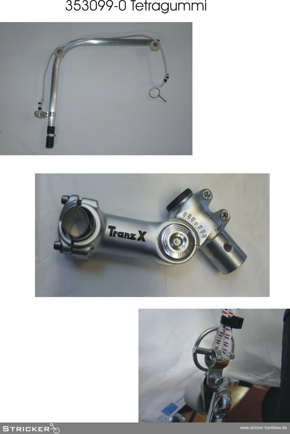 Tetragummi Komplett – Stricker Handbikes, Bestellnummer 353099-0