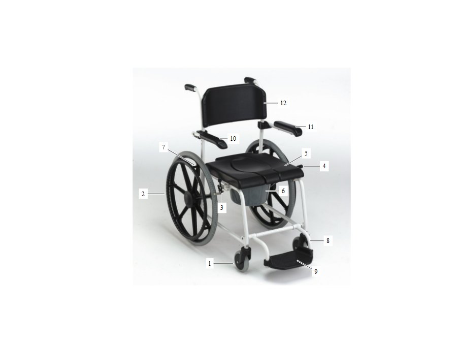 Explosionszeichnung Ersatzteile – Invacare Cascade H253 (bis 04/2022)