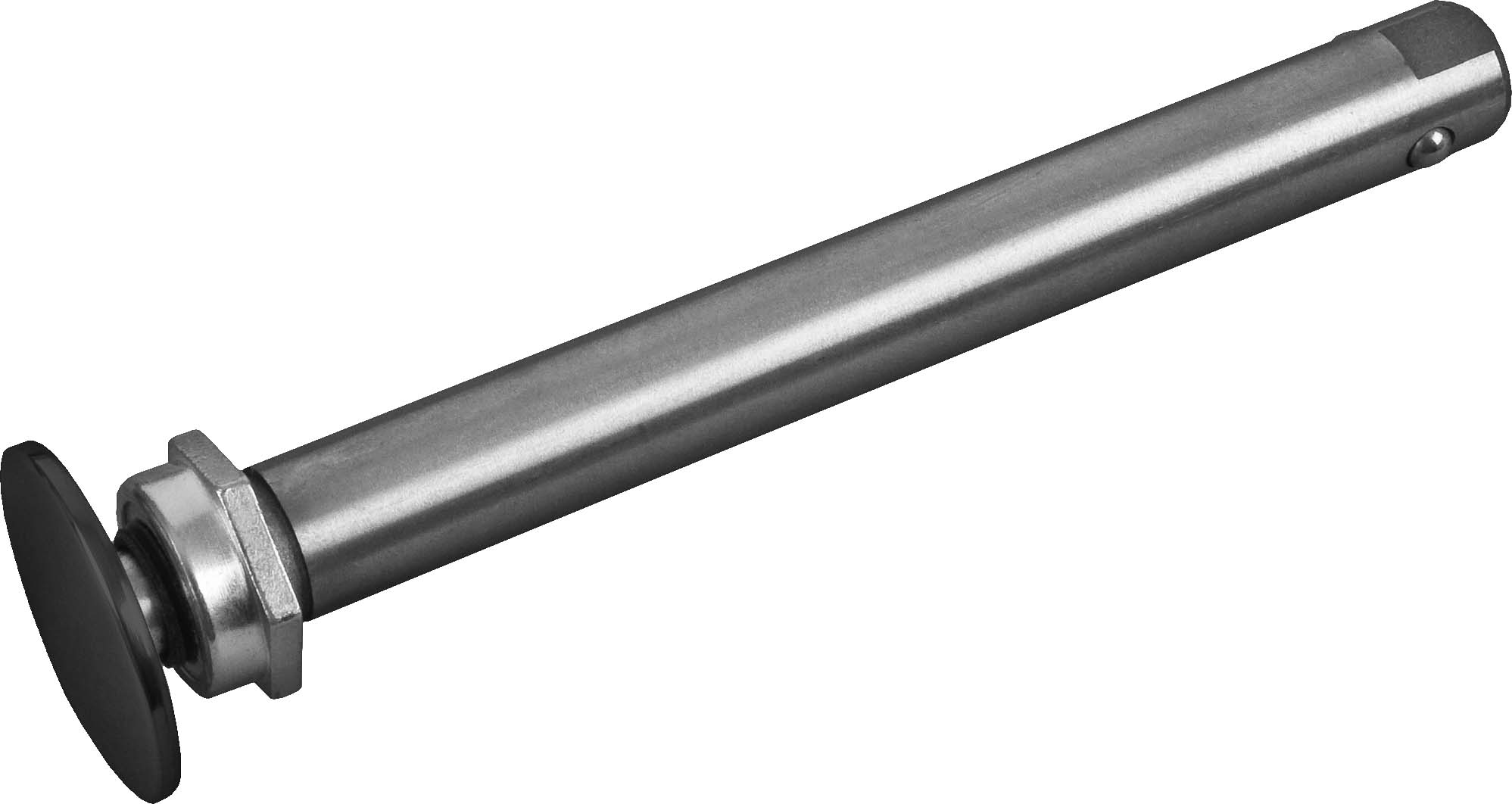 Mobilex Steckachse ø12 x 118 mm mit schwarzem Druckknopf für Standard Nabe