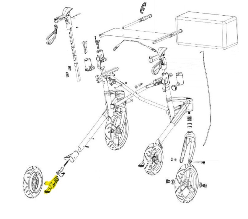 TOPRO TOPRO Kippstütze- Original/5G/Walker2/ATR - schwarz- 2 Stück