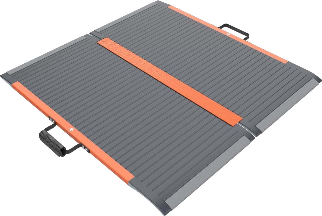 Mobilex Einfach faltbare CB-Rampe aus Kohlefaser, mit Tasche, 78 x 82 cm