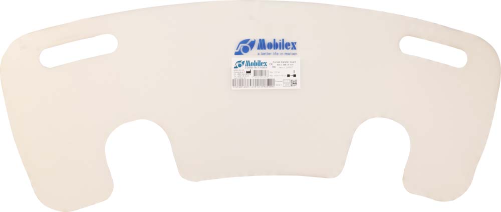 Mobilex Gebogenes Transferbrett aus Polypropylen, 800 x 348 x 6 mm (L x B x H)