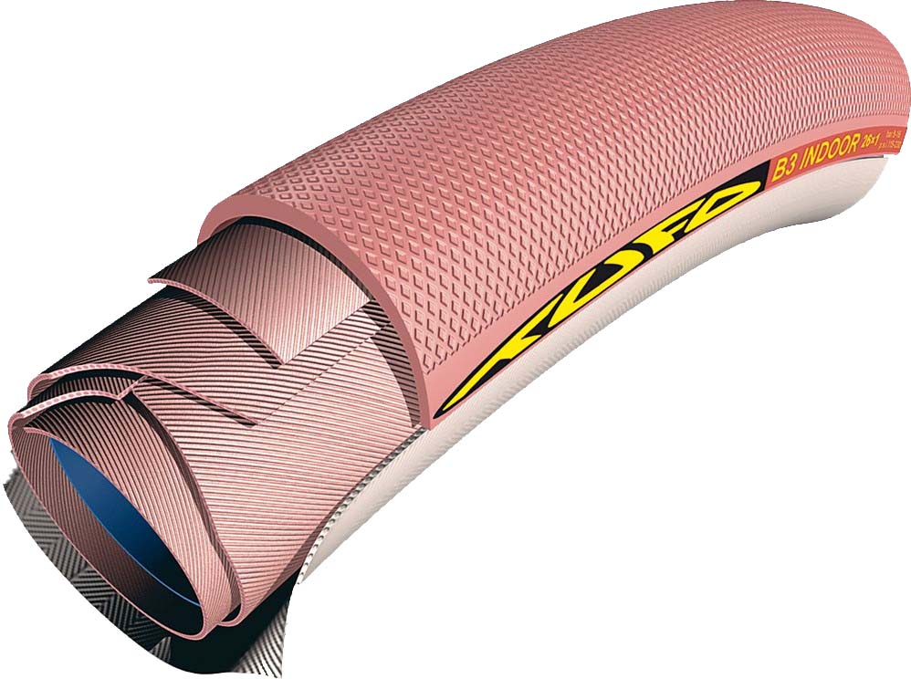 Mobilex 22" x 1" (25-489) Tufo B3, schlauchlose Saalsport Bereifung, orange