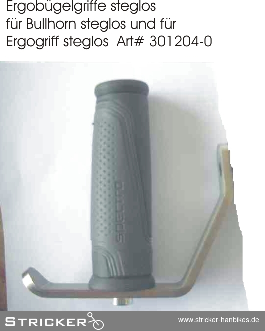 Ergobügelgriff steglos, ohne Adapter – Stricker Handbikes, Bestellnummer 301204-0