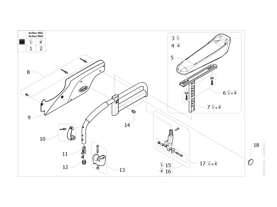 Armlehne Nummer 3 mit konkav geformter, kurzer Positionierungsauflage