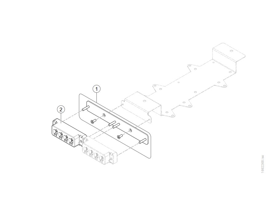 Explosionszeichnung 4-fach Verteilerblock mit Simple Tilt – Invacare AVIVA RX