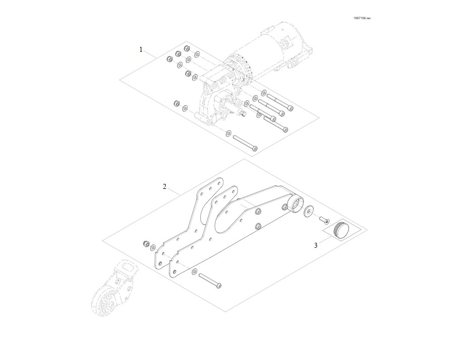 Motorschwinge SSD, Anti-Kipp klappbar