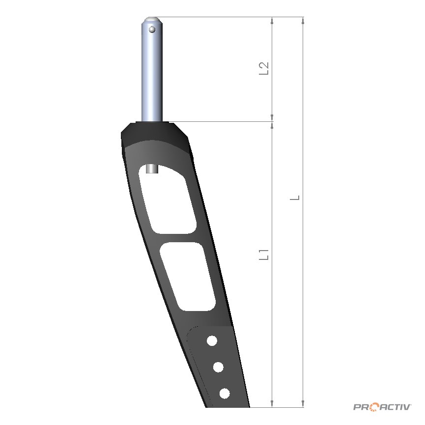 PRO ACTIV Ersatzteil – Lenkradgabel Größe 2 L1 160mm