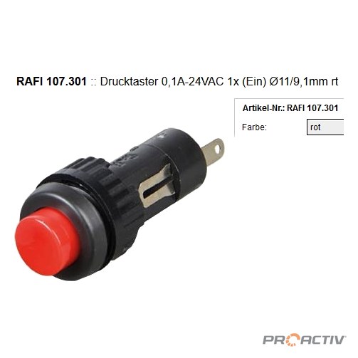 PRO ACTIV Ersatzteil – Schalter rot, für Aufwärtsbewegung