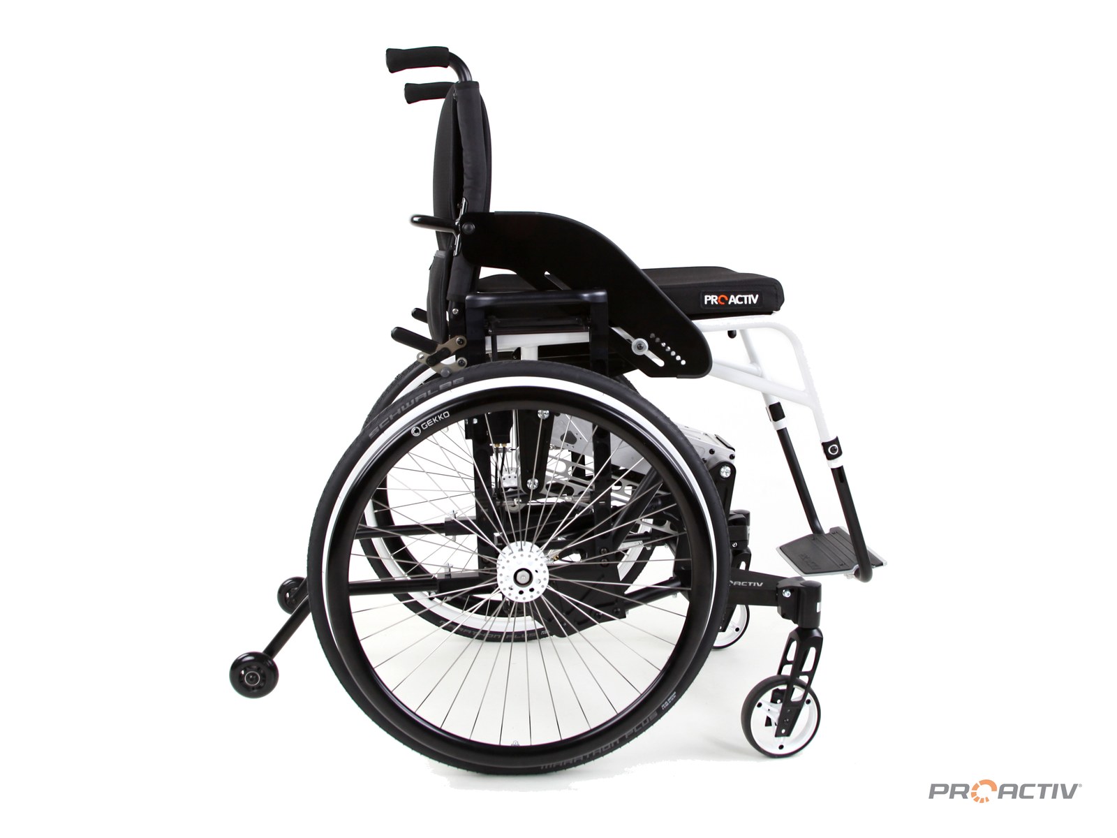 PRO ACTIV LIFT solid mechanisch Rollstuhl mit Sitzhöhenverstellung, Seitenansicht