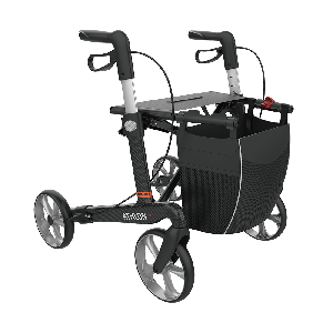 Rehasense Athlon SL Rollator, Größe S/50 cm, TPE-Bereifung, Carbonschwarz