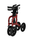 Mobilex Puma Air Rollator, rot, SH 59 cm, inkl. Rückengurt, Becher- und Stockhalter