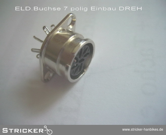 ELD.Buchse 7 polig Einbau PREH – Stricker Handbikes, Bestellnummer 636056-0