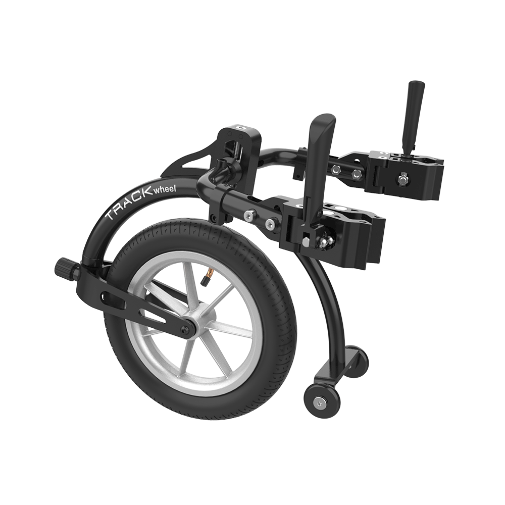 Rehasense TRACK WHEEL Double Arm Aluminium, schräg von hinten links