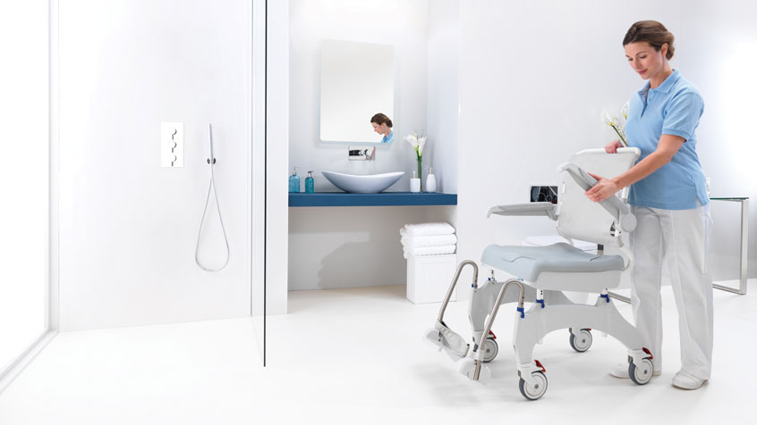 Aquatec Ocean Ergo Dusch- und Toilettenrollstuhl – Ansicht 4