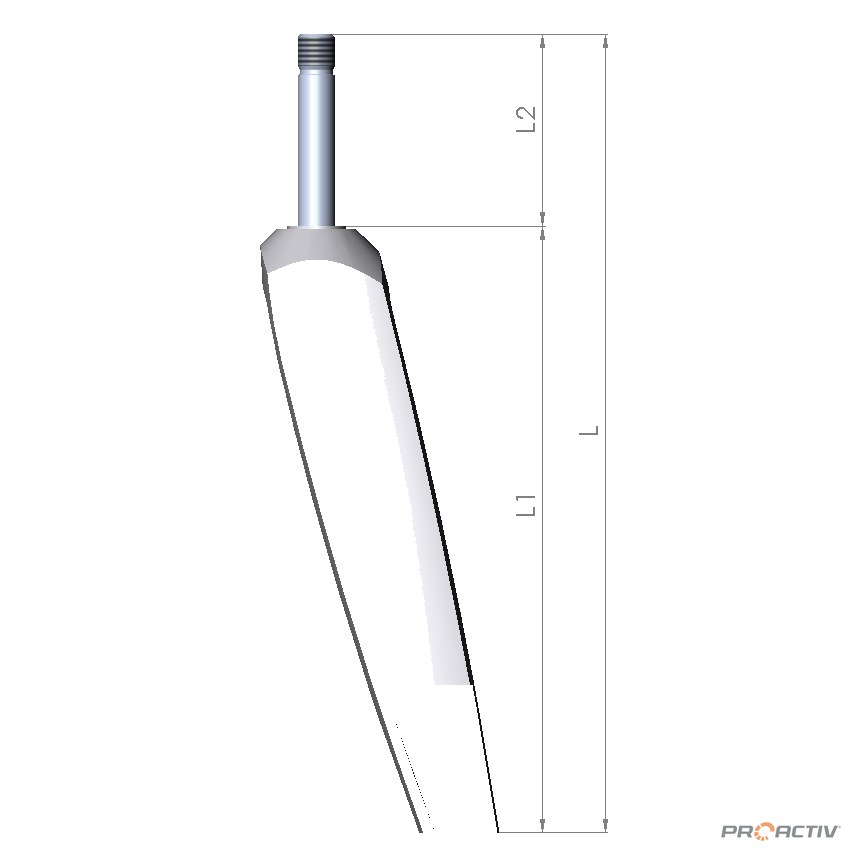 PRO ACTIV Ersatzteil – Lenkradgabel Größe 3 HD L1 190mm