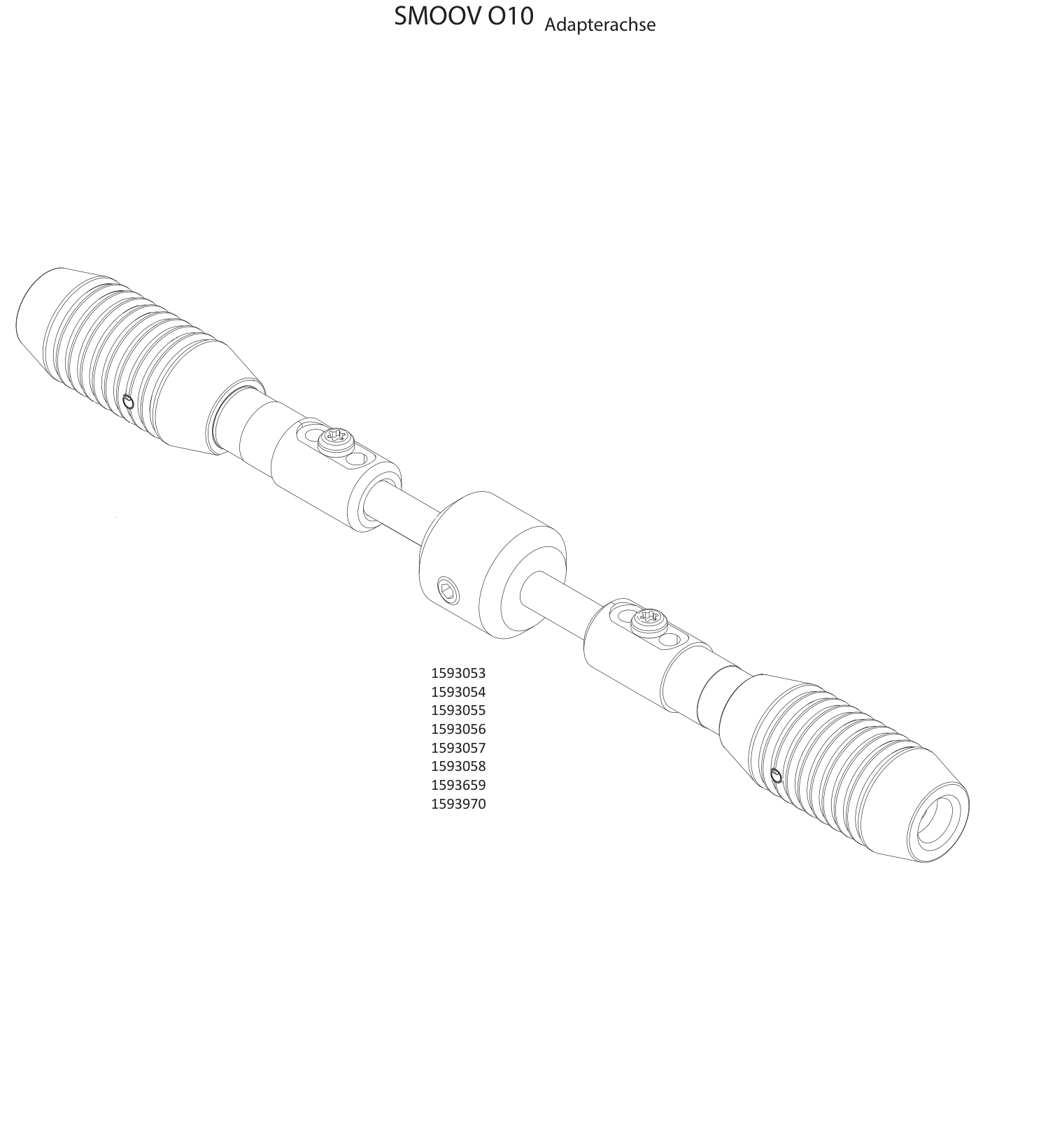 Explosionszeichnung SMOOV O10 – Adapterachse