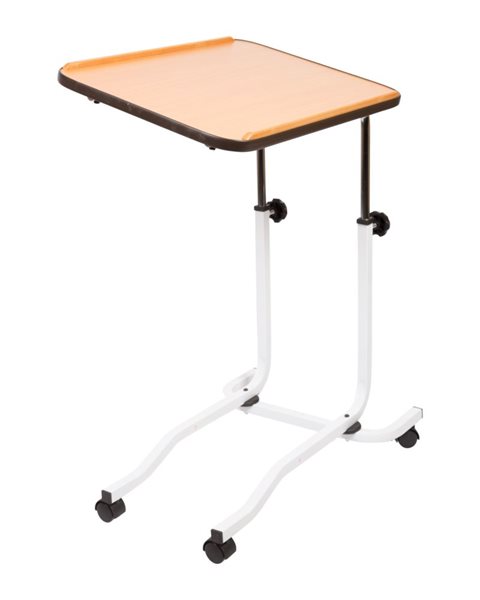 Mobilex Rollbarer Bett-Tisch, Arbeitsplatte neigbar, Höhenverstellung 60-90 cm