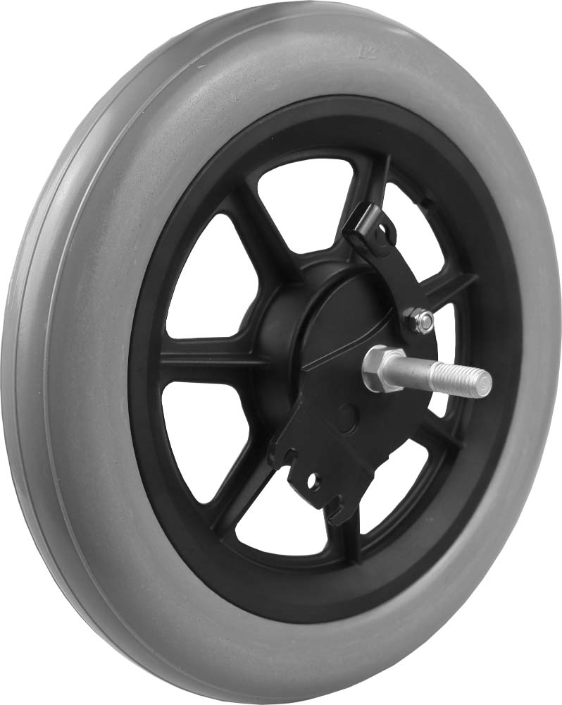 Mobilex 12" Polyurethanrad, 300 x 45 mm, mit Trommelbremse, ø12 x 114 mm Achse, rechts
