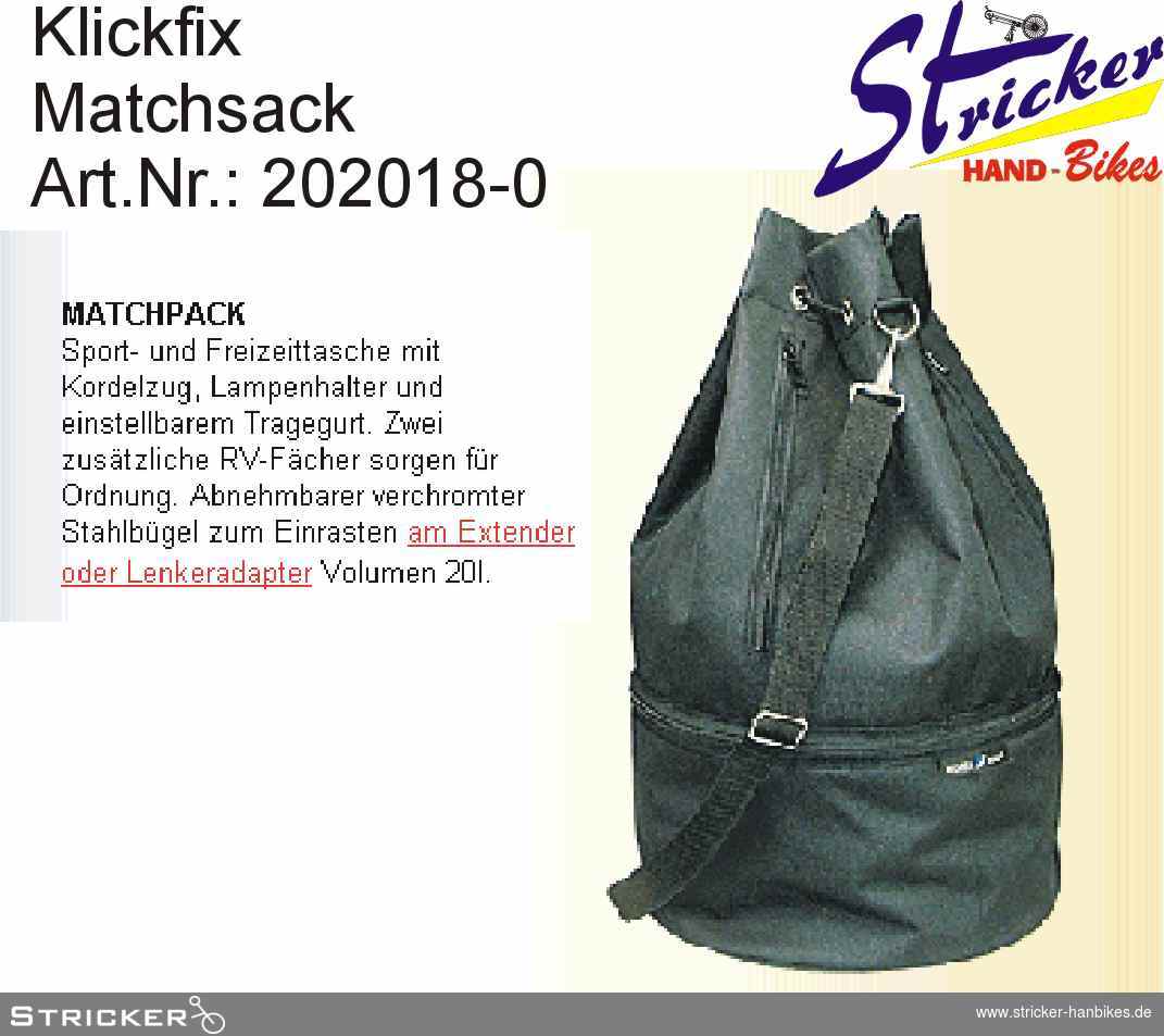 Klickfix Matchsack 20 Liter – Stricker Handbikes, Bestellnummer 202018-0