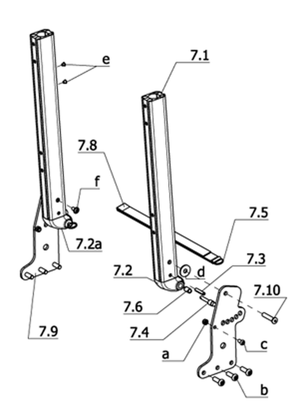 Rückenlehne mechanisch verstellbar (Code 401)
