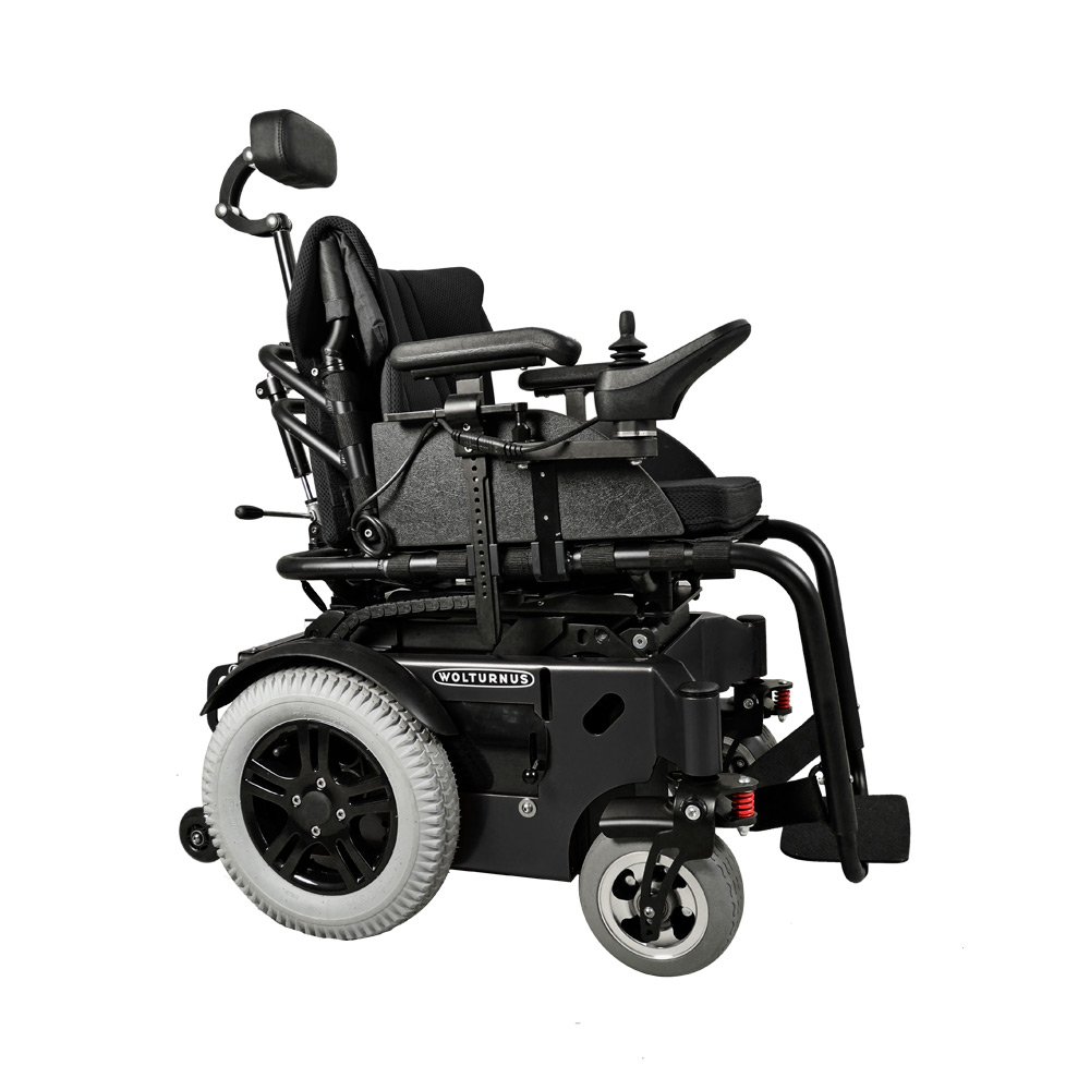 Wolturnus Rex 350 Hockey mit Kopfstütze und Bedieneinheit, Seitenansicht
